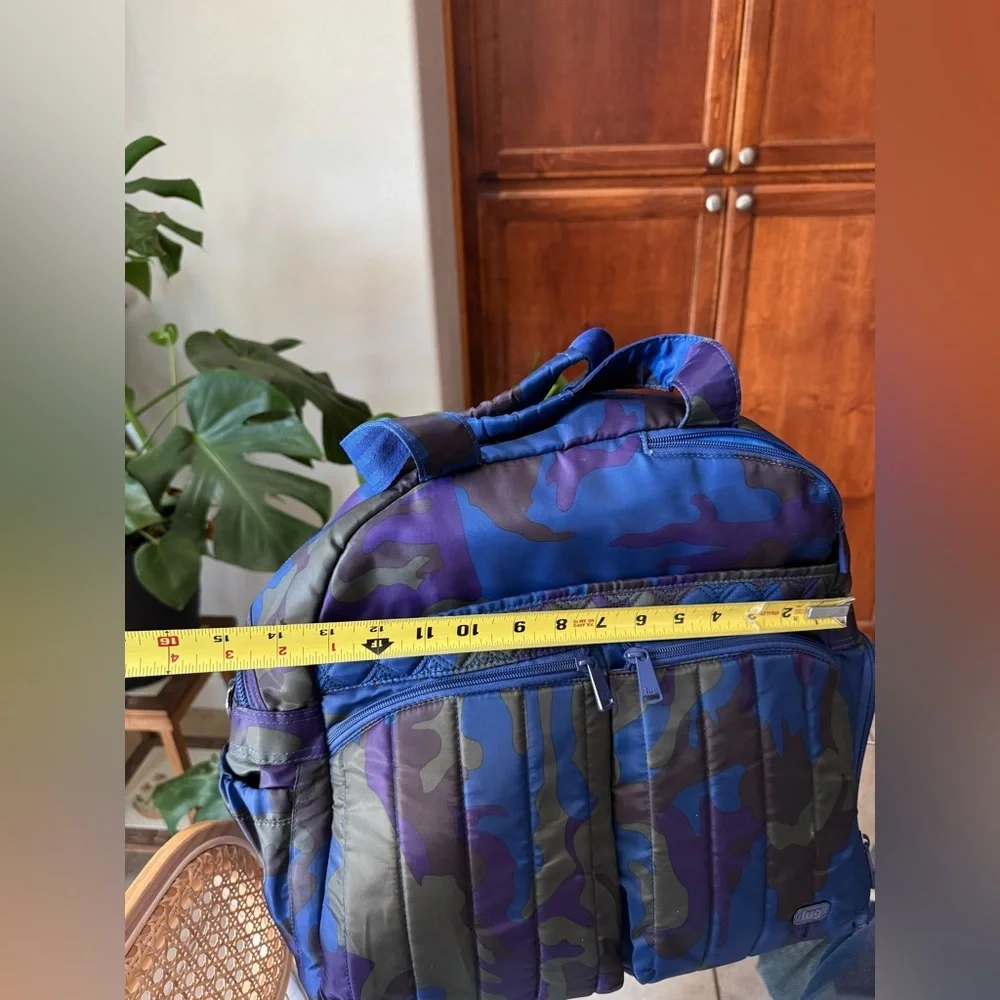 Lug Camouflage Blue and Green Backpack weekender‎ travel bag